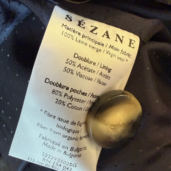Sézane Christie double breasted wool blazer Size 10 - Picture 9 of 10